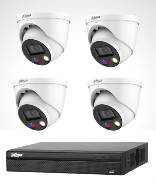 Dahua AI Active Deterrence SMD 4.0, TiOC Camera Version 3.0 Kit, 4 x 6MP Full-color Bundle 4CH AI Smart 4.0 Series
