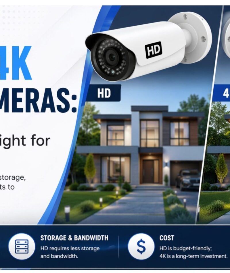 HD vs 4K CCTV Cameras: Which One Is Right for Your Property?